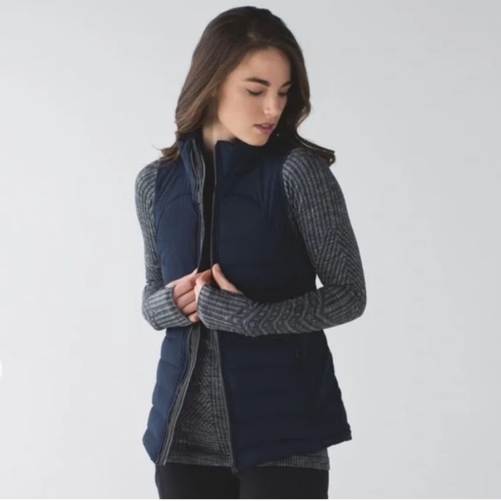 Lululemon Fluffed Up Vest - Navy Blue - size 10